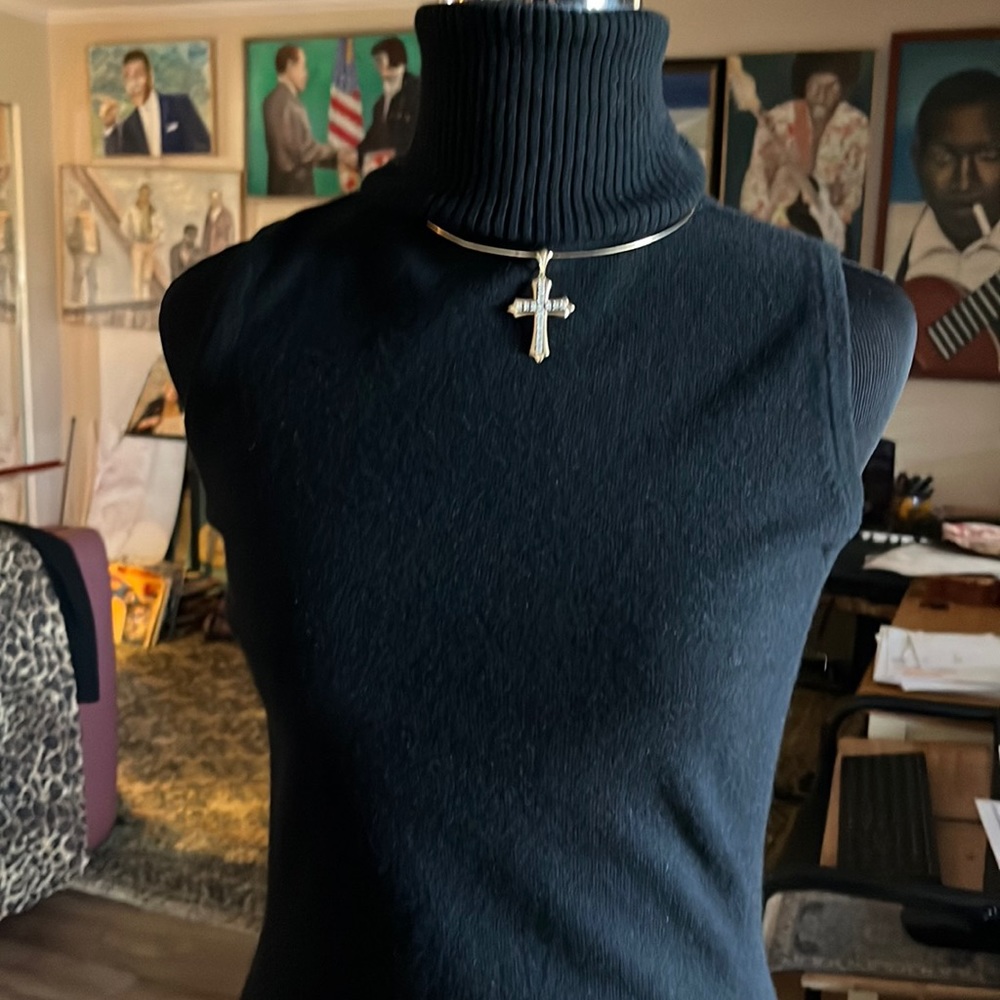 Black Cashmere Turtleneck.